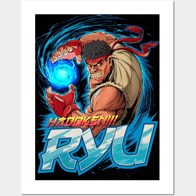 Ryu–Hadoken! Wall Art by Ottyag